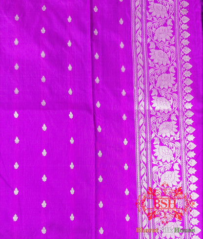 Pure Banarasi Handloom Katan Silk Antique Zari Saree In Shades Of Cross Colour - Bharat Silk House