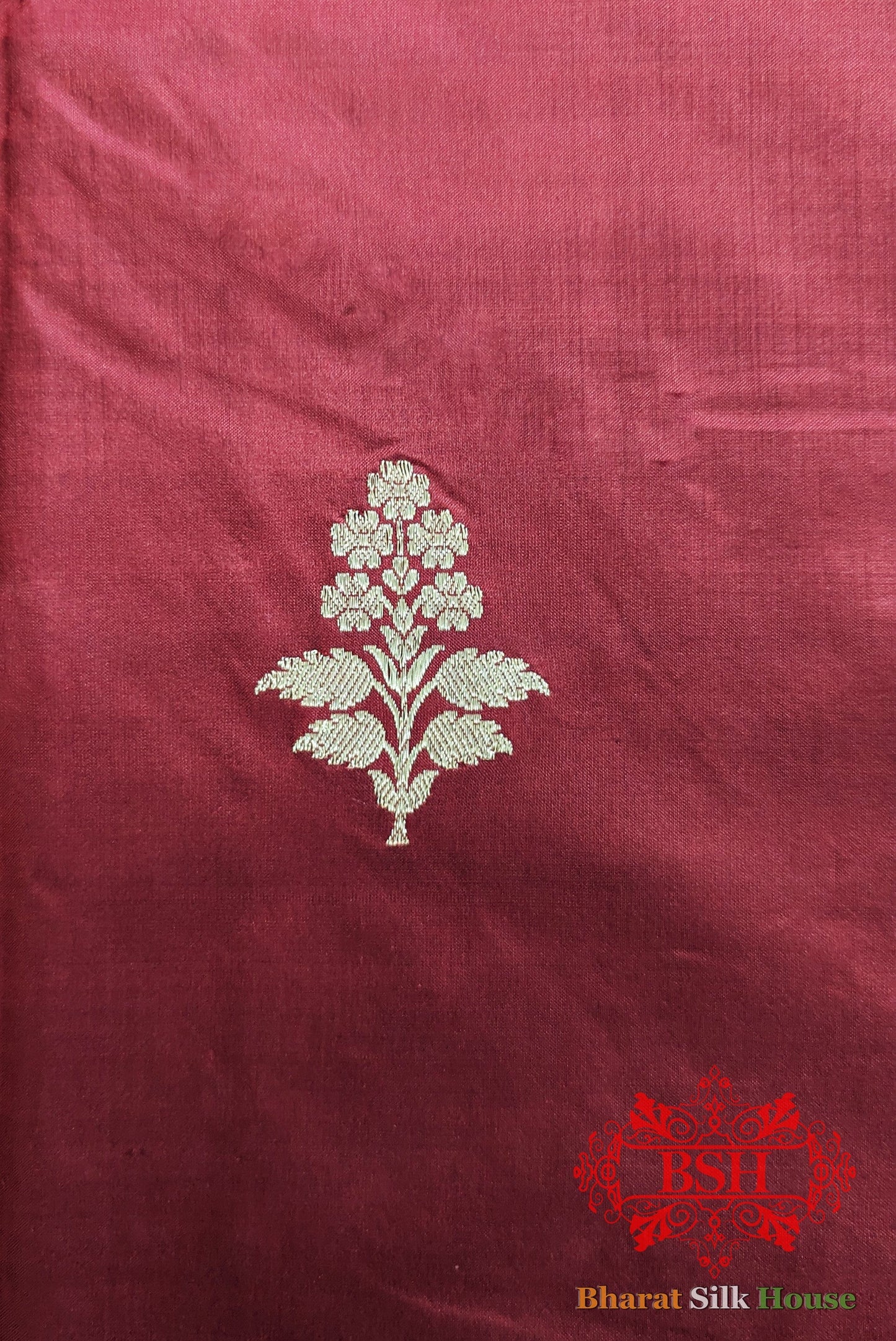 Pure Banarasi Handloom Katan Silk Antique Zari Saree In Shades Of Pink - Bharat Silk House