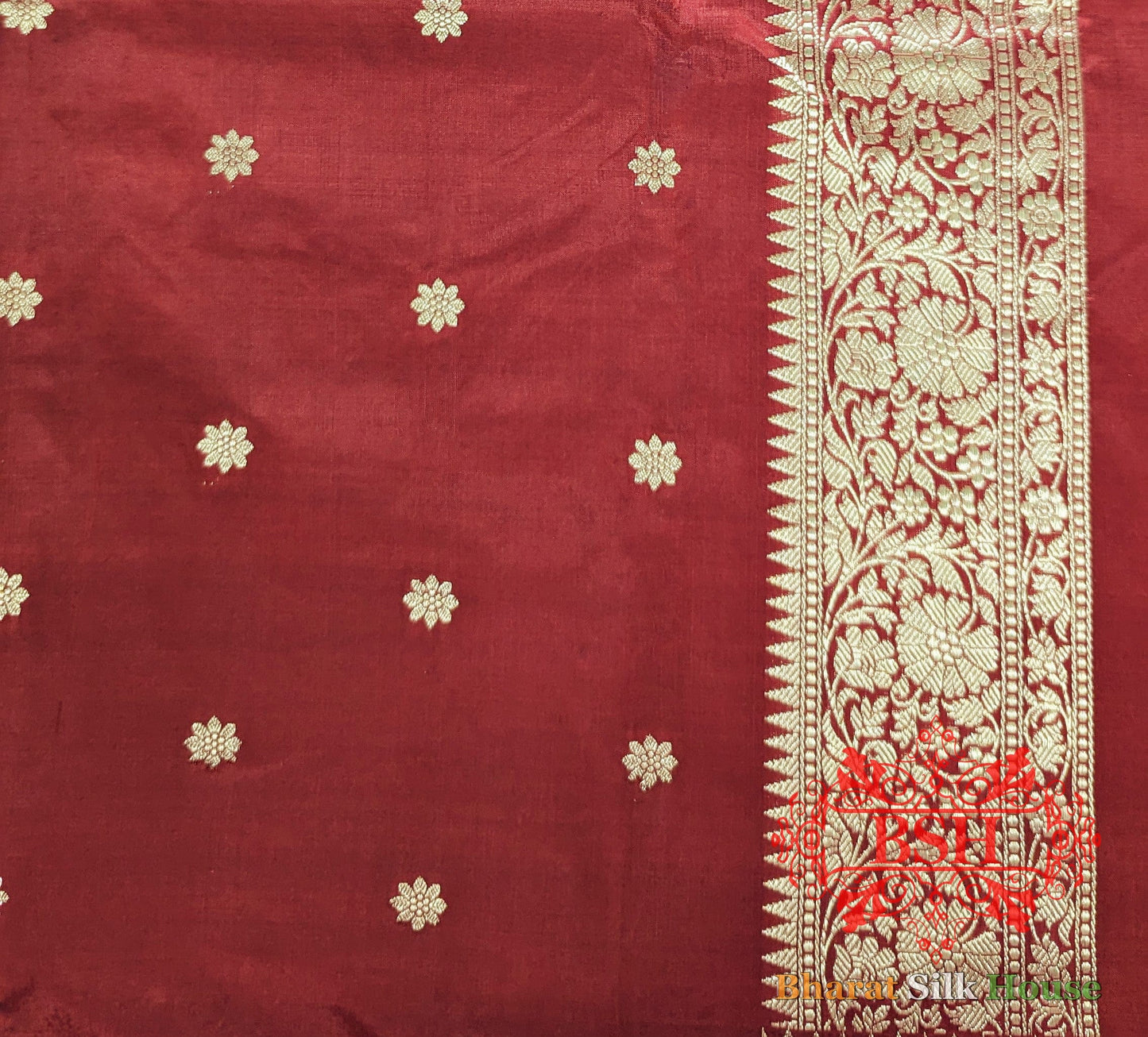 Pure Banarasi Handloom Katan Silk Antique Zari Saree In Shades Of Pink - Bharat Silk House