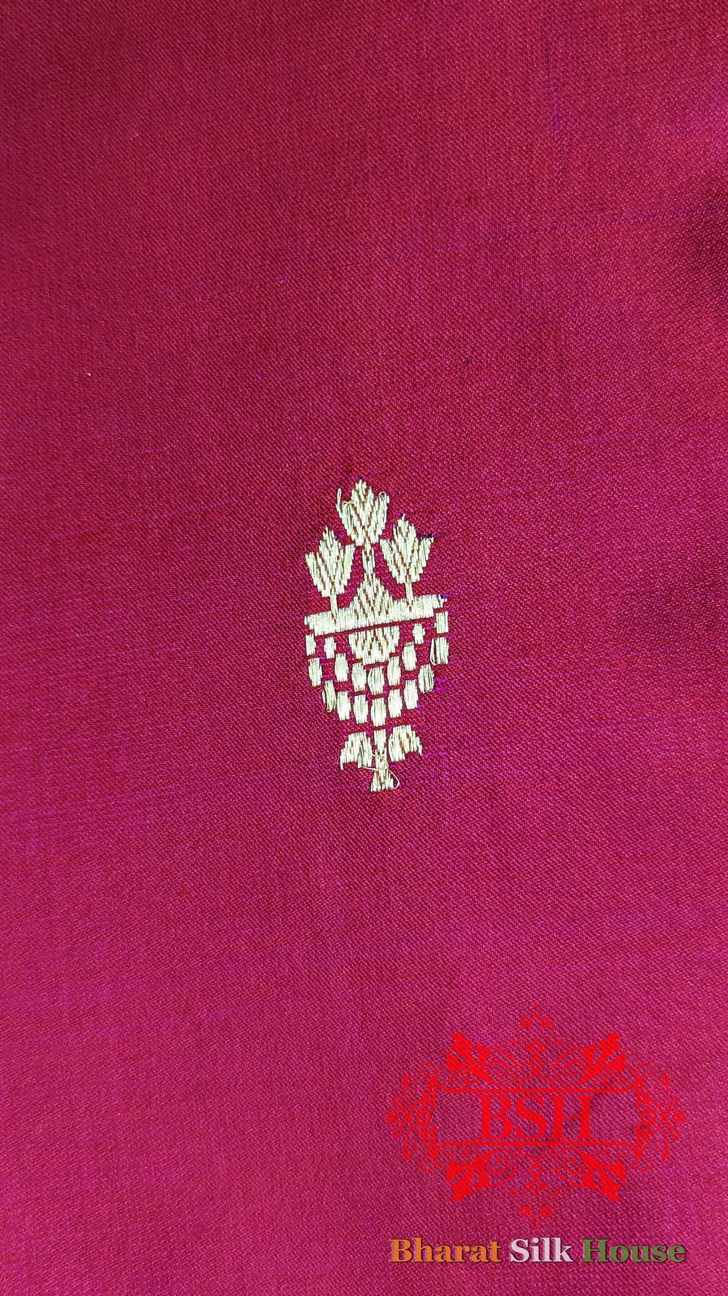 Pure Banarasi Handloom Katan Silk Antique Zari Saree In Shades Of Red - Bharat Silk House