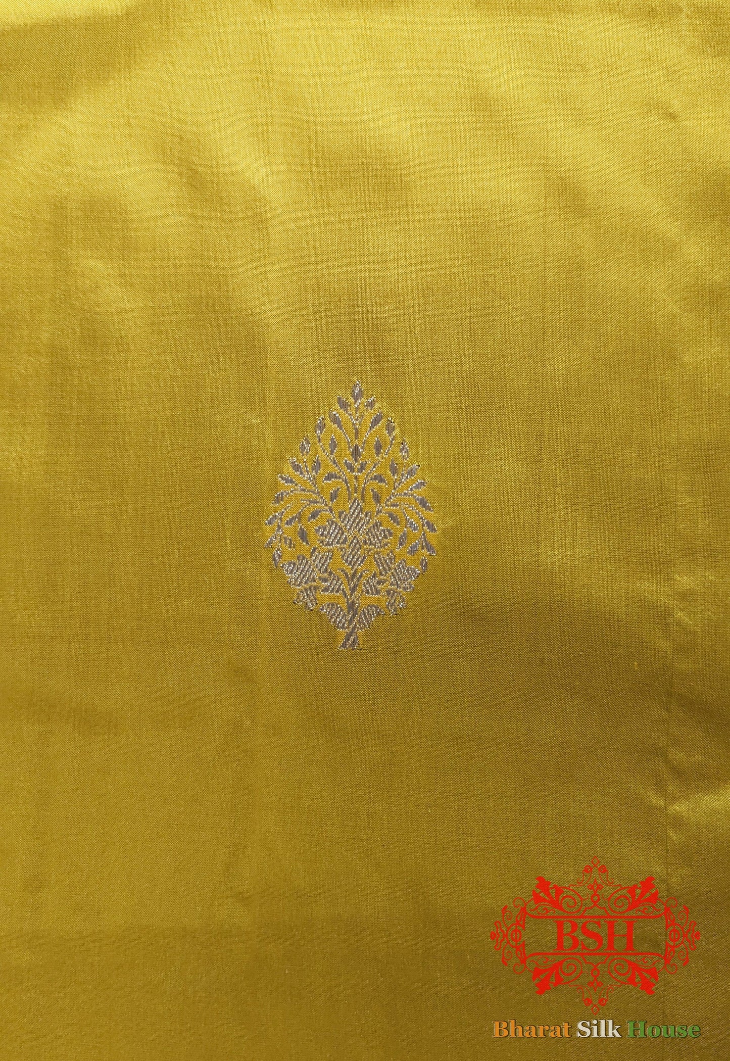 Pure Banarasi Handloom Katan Silk Antique Zari Saree In Shades Of Yellow - Bharat Silk House