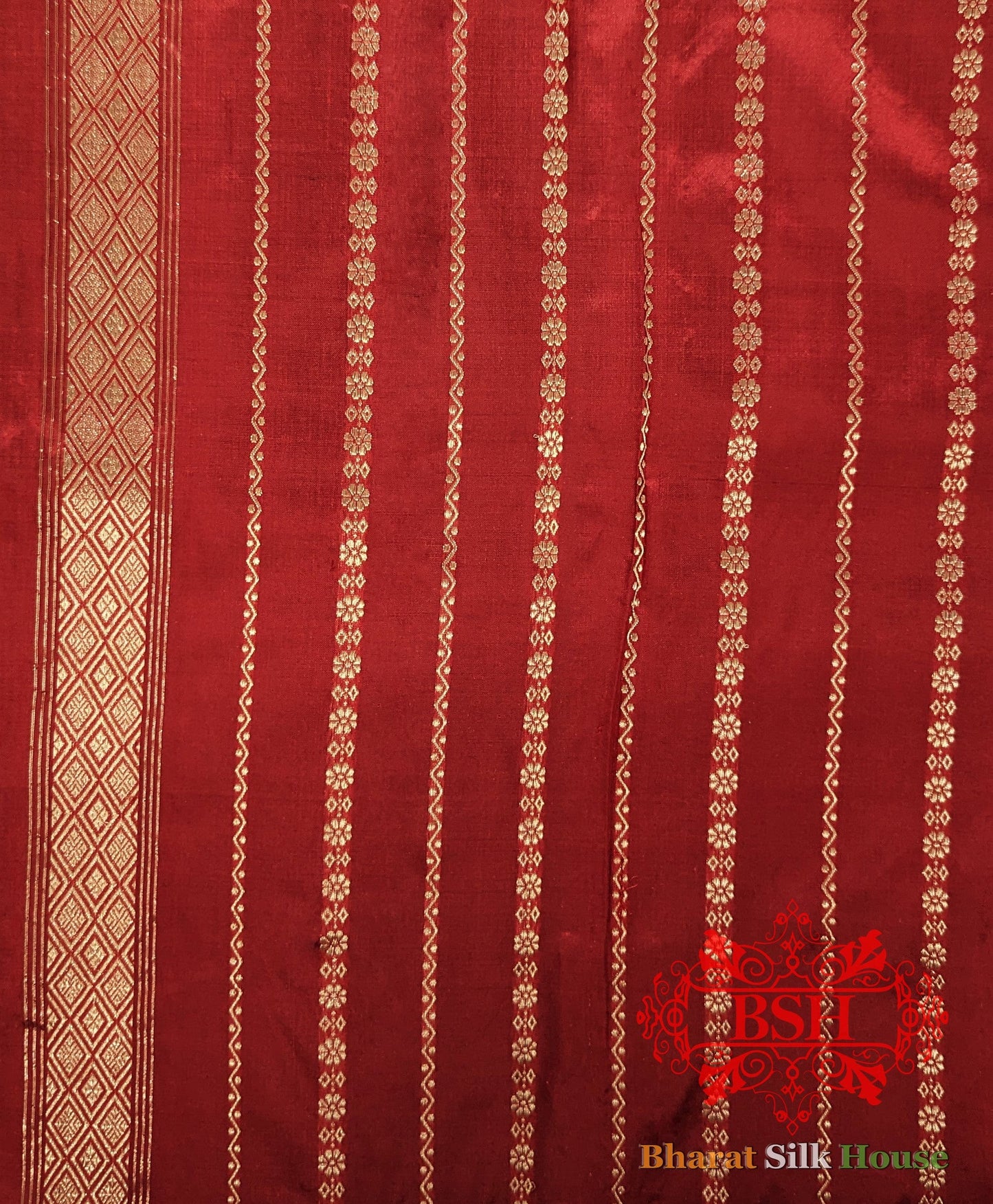 Pure Banarasi Handloom Katan Silk Meenakari Antique Zari Saree In Shades Of Cross Color - Bharat Silk House