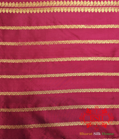 Pure Banarasi Handloom Katan Silk Meenakari Antique Zari Saree In Shades Of Cross colour - Bharat Silk House