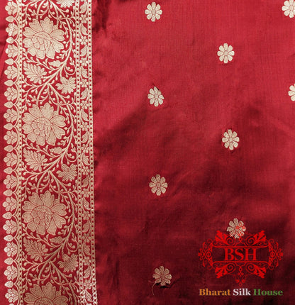 Pure Banarasi Handloom Katan Silk Meenakari Antique Zari Saree In Shades Of Tortilla Brown - Bharat Silk House