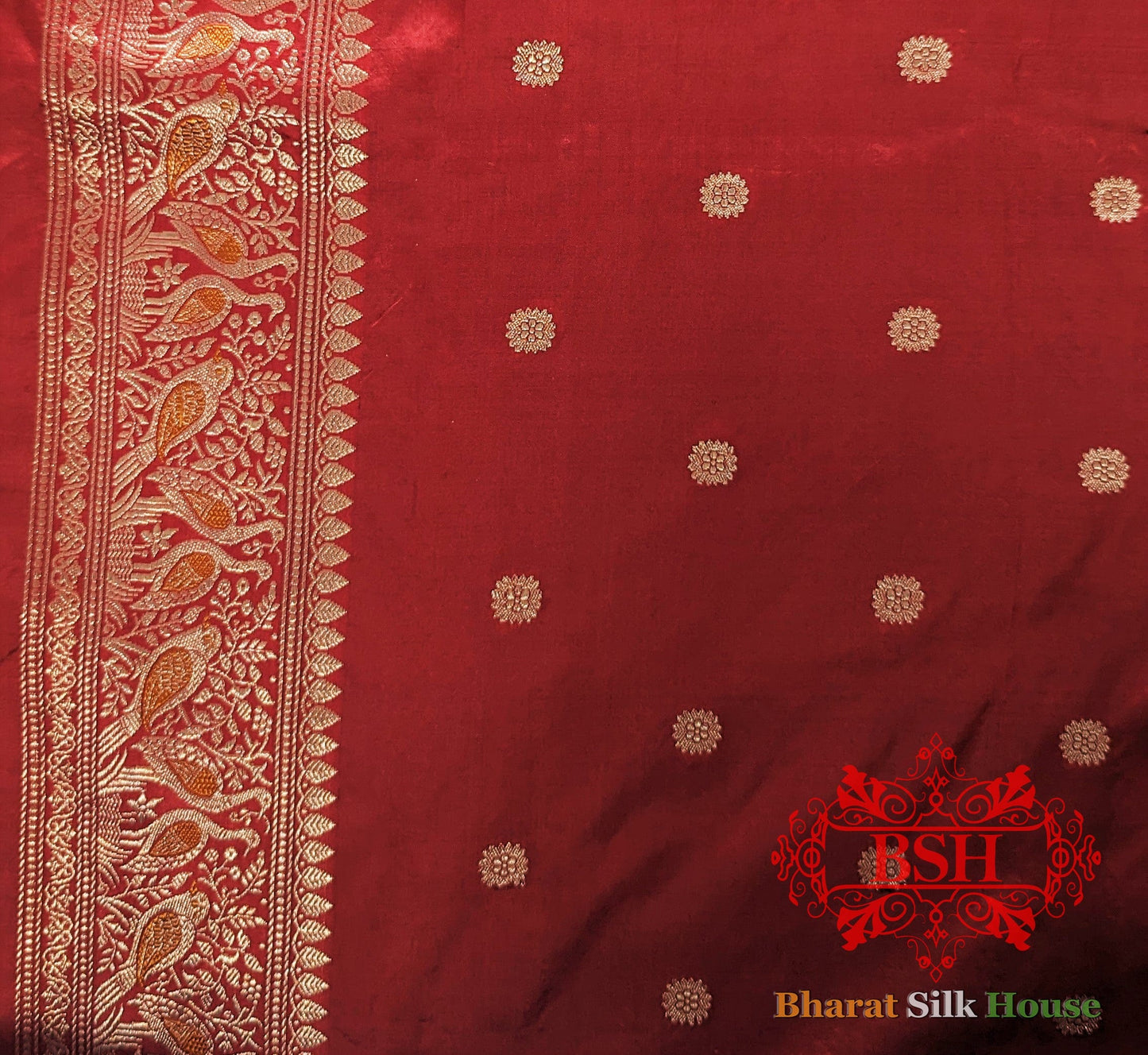 Pure Banarasi Handloom Katan Silk Meenakari Antique Zari Saree In Shades Of Yellow - Bharat Silk House