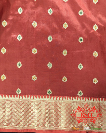 Pure Banarasi Handloom Silk Meenakari Antique Zari Saree In Shades Of Violet - Bharat Silk House