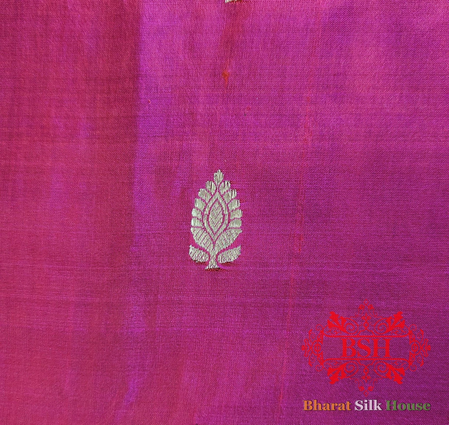 Pure Banrasi Handloom Katan Silk Antique Zari Saree In Shades Of Pink - Bharat Silk House