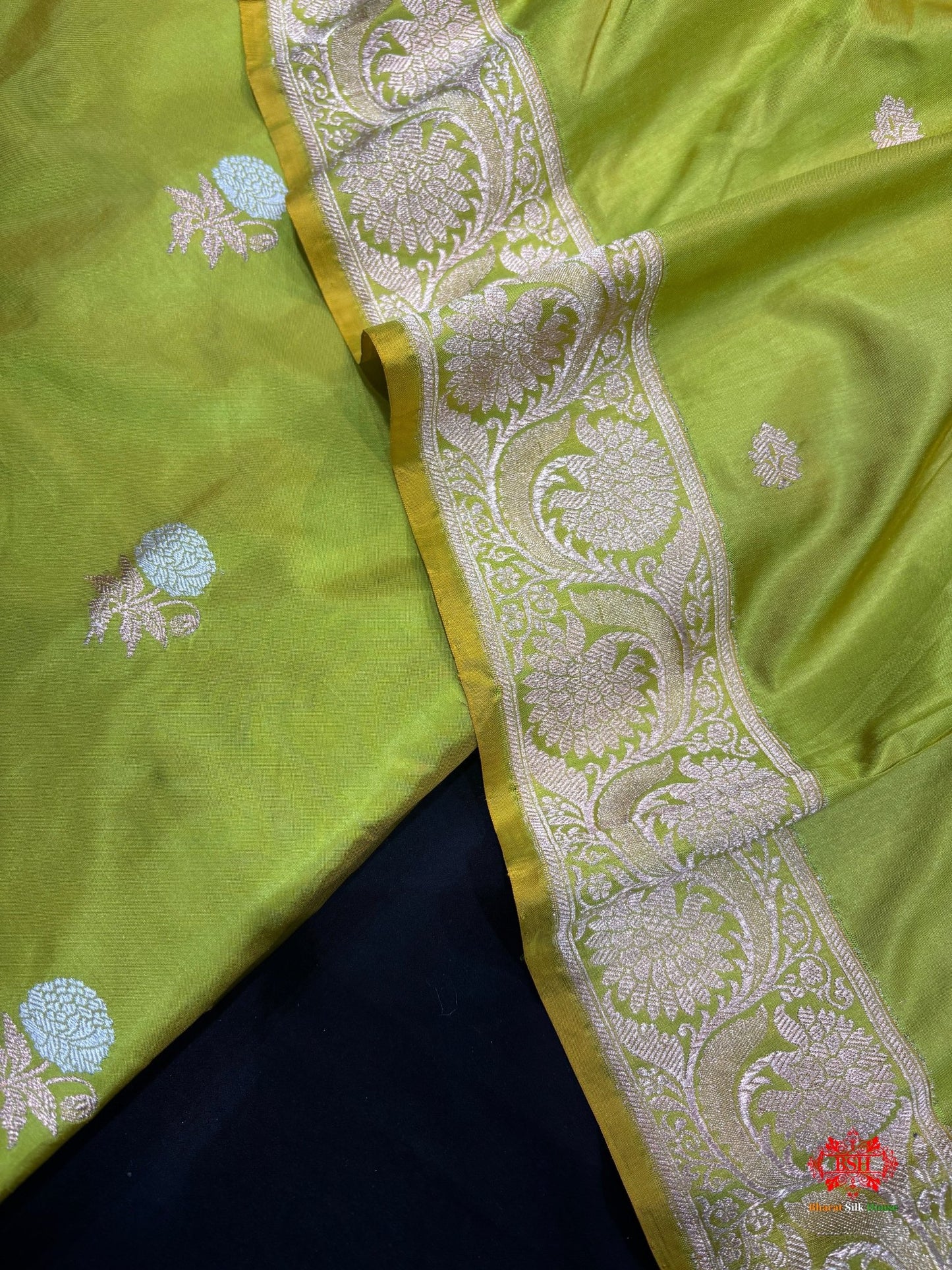 Pure Katan Handloom Silk Suitpiece In Shade Of Cross Colour - Bharat Silk House Pure Kataan Silk