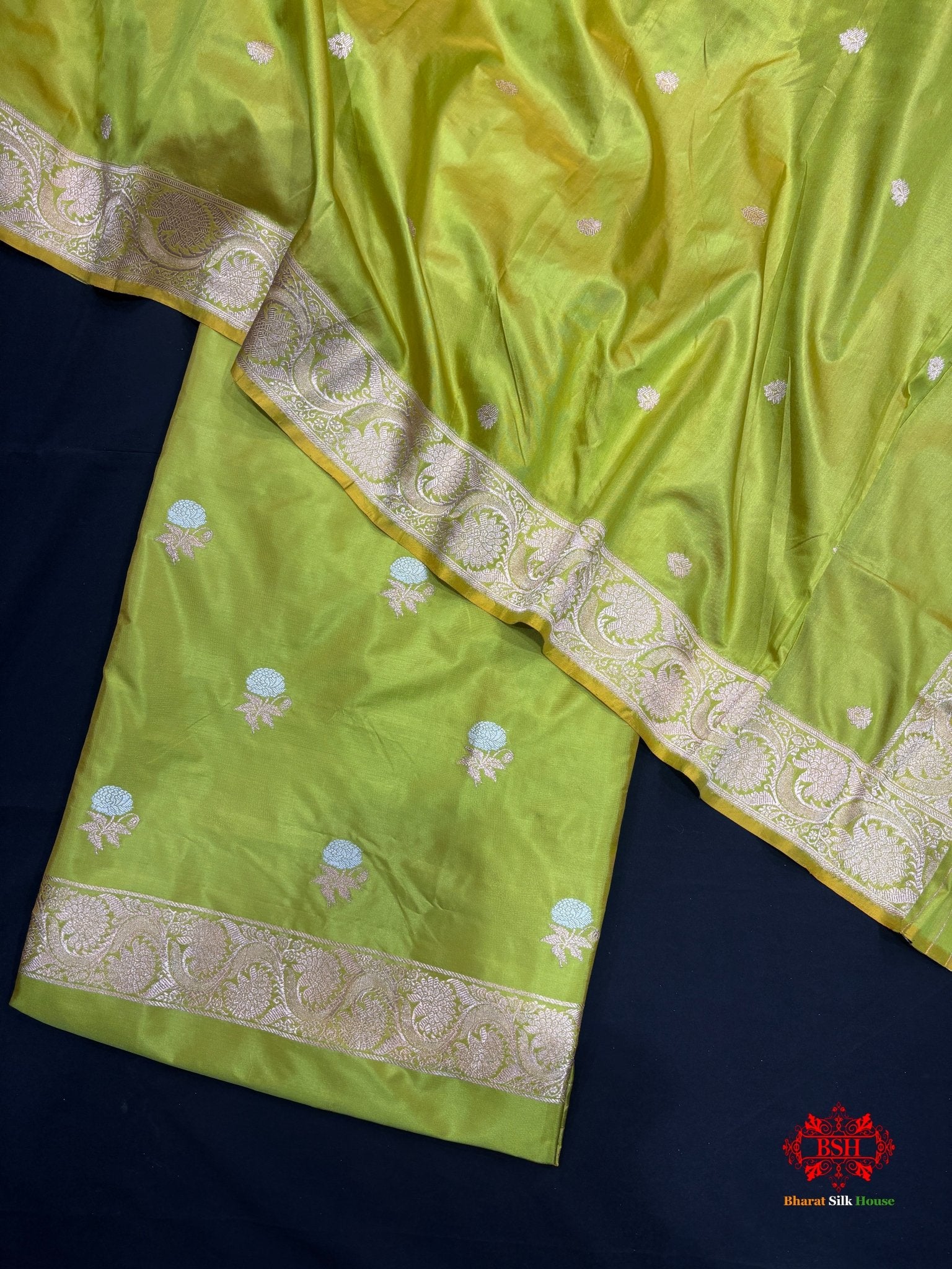 Pure Katan Handloom Silk Suitpiece In Shade Of Cross Colour - Bharat Silk House Pure Kataan Silk