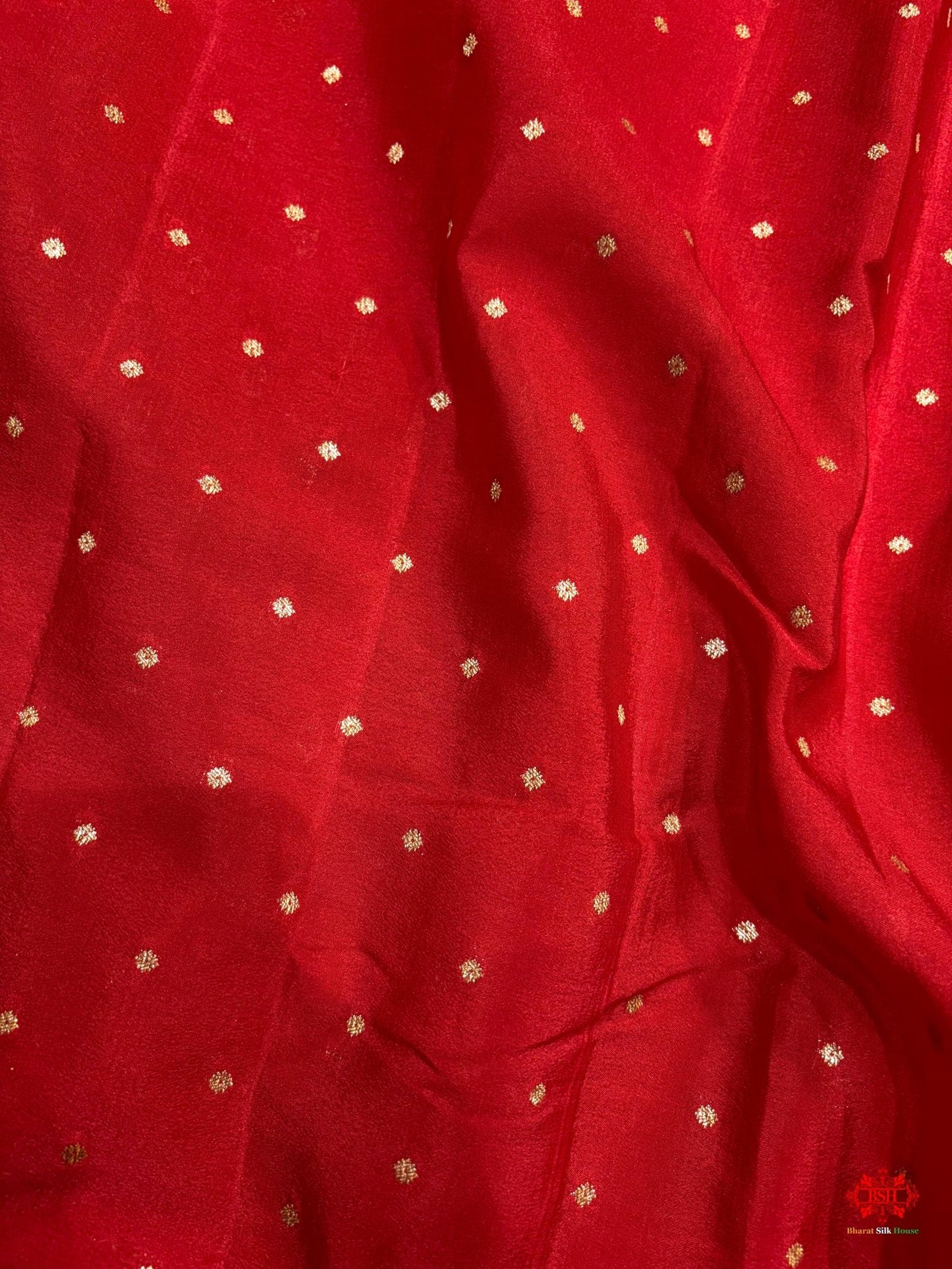 Pure Silk Crape Khaddi Georgette Saree With Antique Zari In Shades Of Red - Bharat Silk House Crepe Khaddi