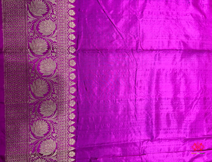 Pure Banarasi  Handloom Katan Silk  Antique Zari Saree In Shades Of Indigo Blue