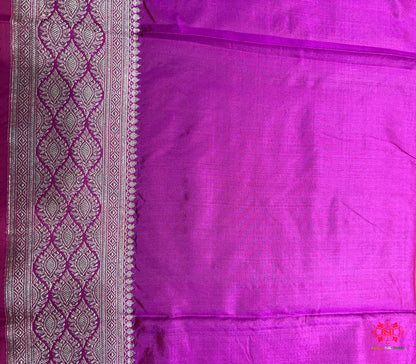 Pure Banarasi  Handloom Katan Silk Antique Zari Saree In Shades Of Pink