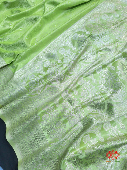 Shades Of Green Single Zari Tanchoi Silk Saree - Bharat Silk House Tanchoi katan