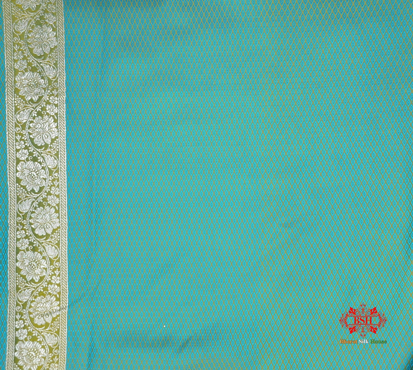 Shades Of Menhndi Green Single Zari Tanchoi Silk Saree - Bharat Silk House Tanchoi katan