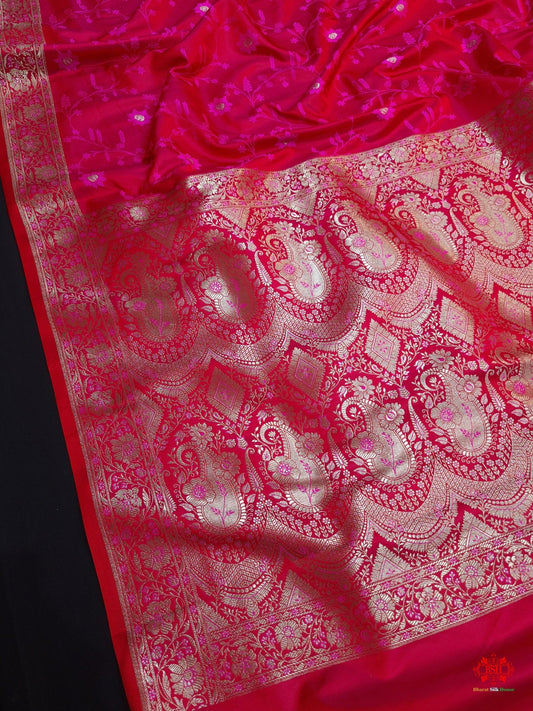 Shades Of Pink Single Zari Tanchoi Silk Saree - Bharat Silk House Tanchoi katan