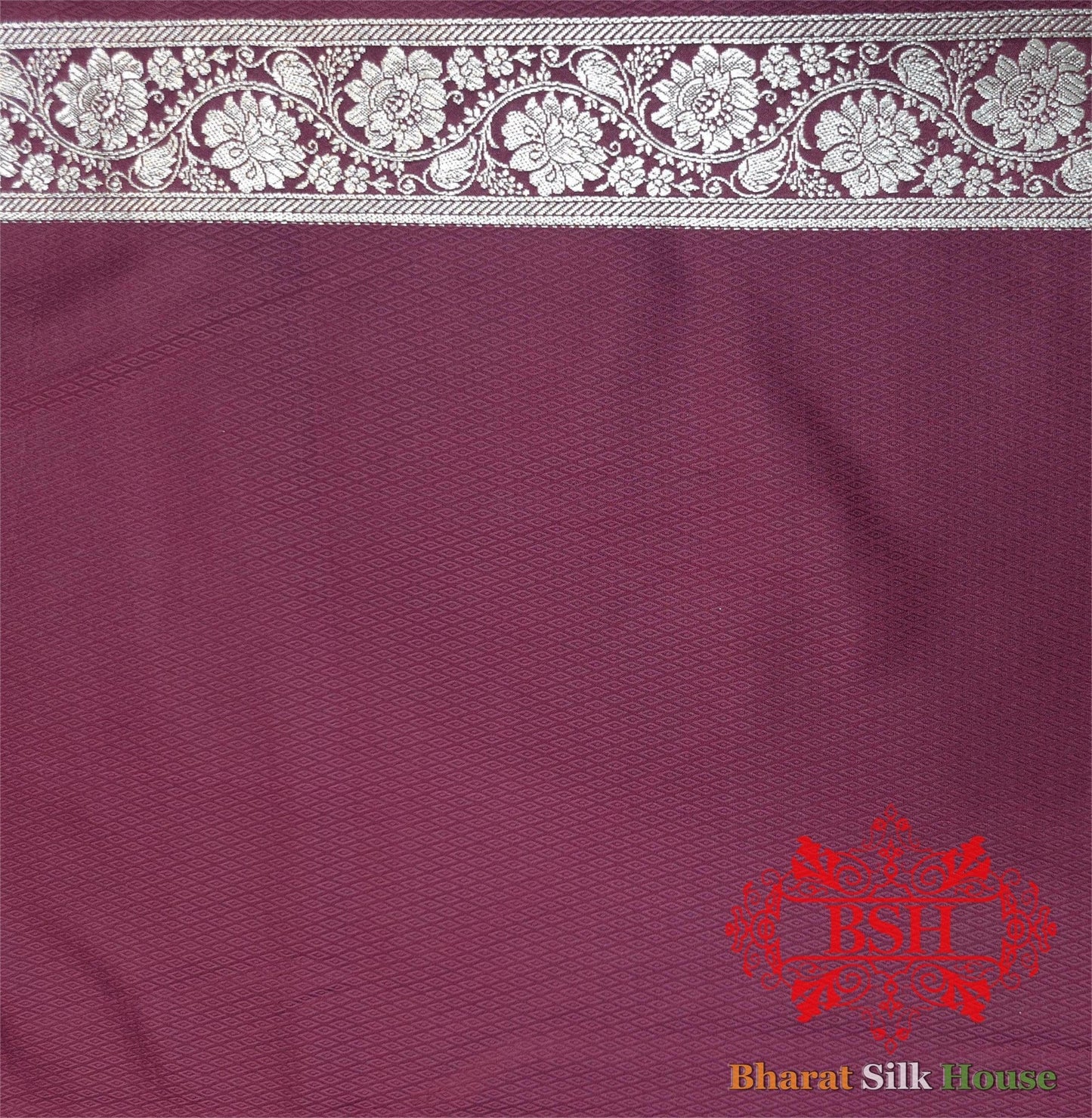 Shades Of Wine Single Zari Tanchoi Silk Saree - Bharat Silk House Tanchoi katan