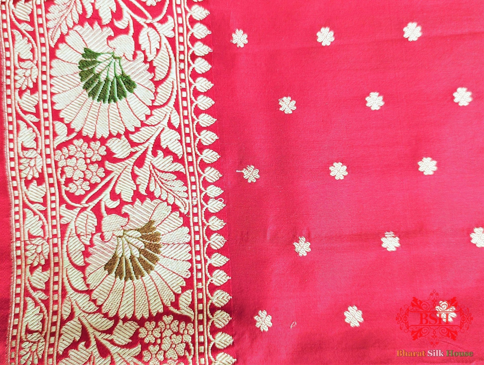 Wine Pure Katan Silk Banarasi Handloom Saree - Bharat Silk House Pure Kataan Silk