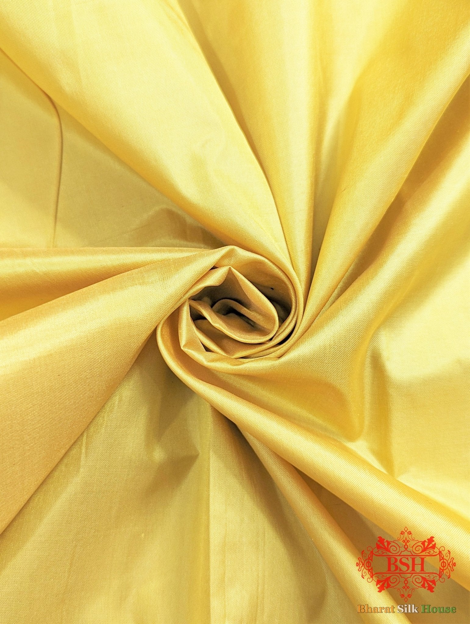 Yellow Pure Katan Silk Banarasi Handloom Saree - Bharat Silk House Pure Kataan Silk