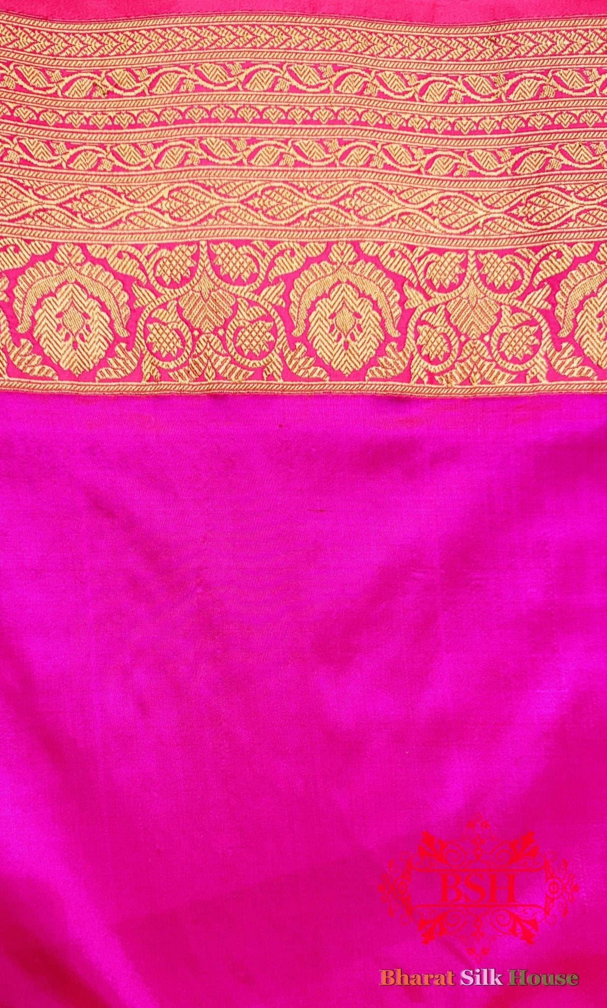 Yellow Pure Tussar Moonga Silk Handloom Saree With Zari Border - Bharat Silk House Tussar